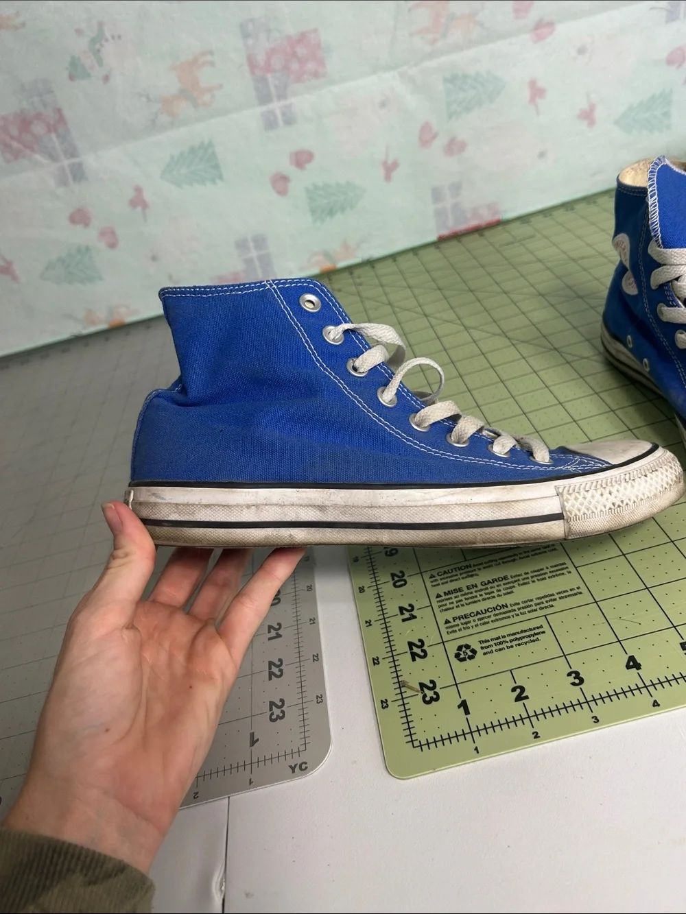 Blue High Top Converse